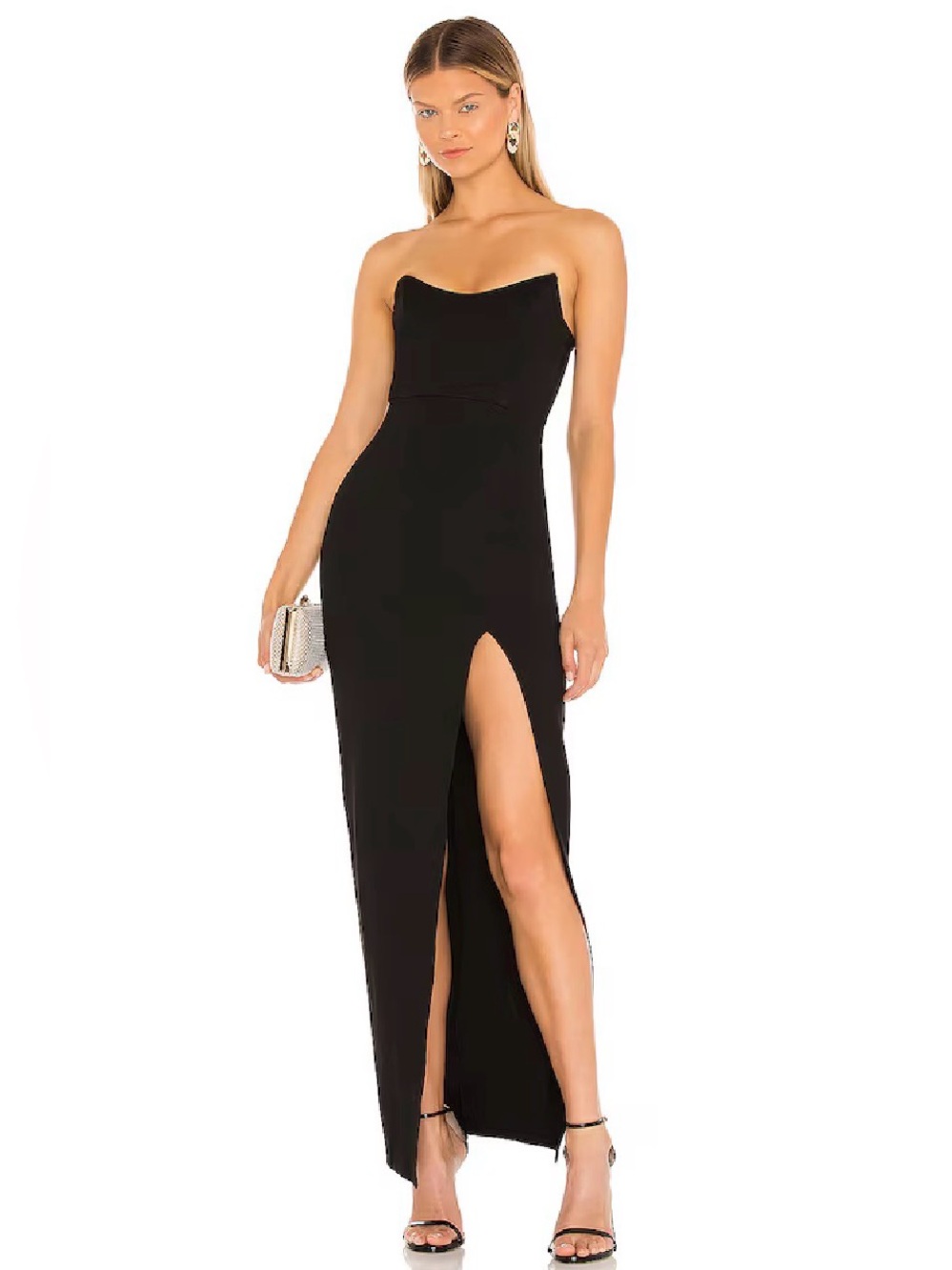 SUPERDOWN Ryleigh Strapless Black Dress